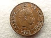 Portugal, 20 Reis 1892, VF, CS14084
