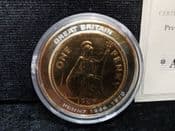 Pre-Decimal Currency, 2005 Silver Plated Penny Medal, With COA, OS1316