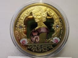 Princess Diana Memorial, 2017 Gold Plated Swarovski Medal (Someone You Love), With COA, OS310