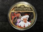 QEII Diamond Jubilee, 2012 Gold Plated Medal, No COA, OS1507