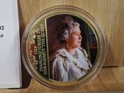 QEII Diamond Jubilee, Golden Jubilee, 2012 Gold Plated Medal, With COA, OS387