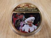 QEII Diamond Jubilee, Thames Pageant, 2012 Gold Plated Medal, With COA, OS340
