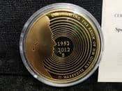 QEII Speeches, 2012 First Christmas Speech, Gold Plated Medal, With COA, OS1521