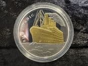RMS Titanic, Gold Highlight Medal, No COA, OS688