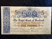 Royal Bank of Scotland, £5, 1944, GF, BKN2624
