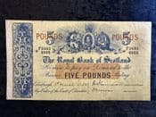 Royal Bank Of Scotland, £5, 1950, AF, BKN2623