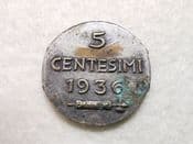 San Marino, 5 Centesimi Token 1936, Possible Ex Mount, CS10271