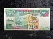 Singapore, 5 Dollars (1989), EF, BKN1813