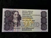 South Africa, 5 Rand (1984, Security Thread), UNC, BKN1356