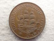 South Africa, One Penny 1940, VF, CS12810