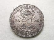 South Africa, Silver (.800), 2-1/2 Shillings 1938, AVF, CS9927