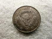 South Africa, Silver (.800), Threepence 1943, AVF Gouge, CS11368