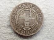 South Africa, Silver (.925), Two Shillings 1894, Fair, CS13882