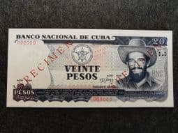 South America, 20 Pesos 1991 (Specimen Overprint), EF Slight Stains, BKN1118