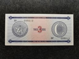 South America, Foreign Exchange Certificate C, 3 Pesos (1985), EF, BKN1210