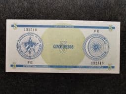 South America, Foreign Exchange Certificate C, 5 Pesos (1985), EF, BKN1209