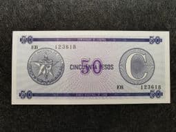 South America, Foreign Exchange Certificate C, 50 Pesos (1985), EF, BKN1206