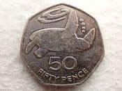 St Helena & Ascension, 50 Pence 2006 (Green Turtle), VF, CS13159