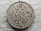 Sweden, Silver (.400), One Krona 1947 TS, F, CS13903