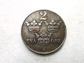 Sweden, Two Ore 1950, VF, CS7213