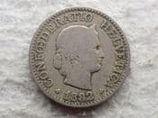 Switzerland, 10 Rappen 1882 B, Fair, CS13900