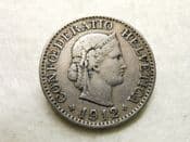 Switzerland, 10 Rappen 1912 B, F, CS8873