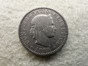 Switzerland, 20 Rappen 1884 B, AF, CS11338