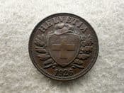 Switzerland, Two Rappen 1926 B (Scarcer Year), VF, CS11361