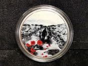 The War Poppy Collection, WWII Silver Plated Medal, No COA, OS1555