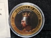 UK Kings & Queens, 2010 Gold Plated Medal (Richard I), With COA, OS1380
