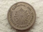 Uruguay, Two Centesimos 1901, AF, CS13629