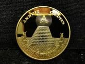 USA, Great Seal, Gold Plated Souvenir Medal, No COA, OS1579