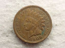 USA, Indian Head One Cent 1906, Dirty AVF, CS13183