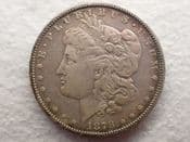 USA, Silver (.900), Morgan Dollar 1878 S, AF, CS12474