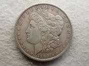 USA, Silver (.900), Morgan Dollar 1890, F, CS13874