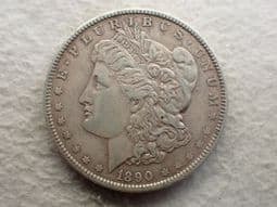 USA, Silver (.900), Morgan Dollar 1890, F, CS13874
