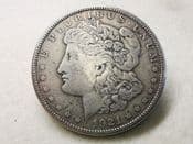 USA, Silver (.900), Morgan Dollar 1921 S, AVF, CS8714