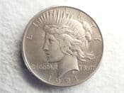 USA, Silver (.900), Peace Dollar 1921 (High Relief, Scarce), Cleaned VF, CS13357
