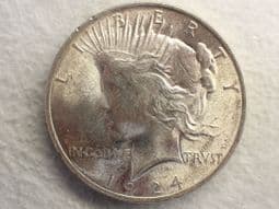 USA, Silver (.900), Peace Dollar 1924, EF, CS13411