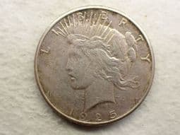 USA, Silver (.900), Peace Dollar 1925 S, F, CS13828