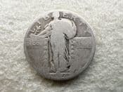 USA, Silver (.900), Standing Liberty Quarter 1926, Poor, CS11321