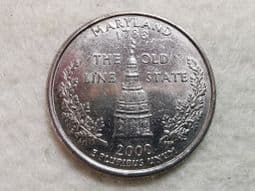USA, State Quarter 2000 D (Maryland), VF, CS10743