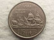 USA, State Quarter 2000 D (Virginia), VF, CS12784