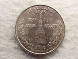 USA, State Quarter 2000 P (Maryland), VF, CS13195