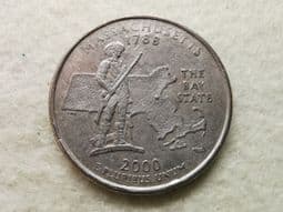 USA, State Quarter 2000 P (Massachusetts), AVF, CS10534