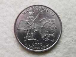 USA, State Quarter 2000 P (Massachusetts), VF, CS10575