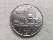USA, State Quarter 2000 P (Virginia), VF, CS10791