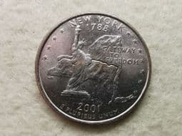 USA, State Quarter 2001 P (New York), VF, CS10573