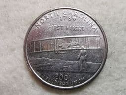 USA, State Quarter 2001 P (North Carolina), VF, CS10726