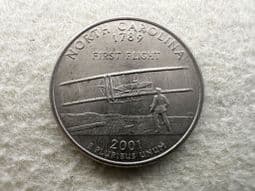 USA, State Quarter 2001 P (North Carolina), VF, CS11311
